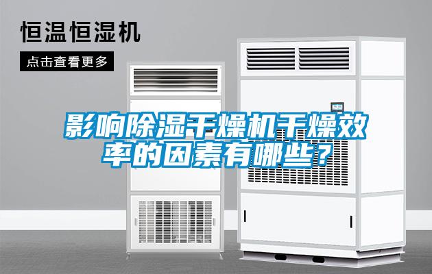 影響除濕干燥機(jī)干燥效率的因素有哪些？