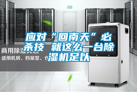應(yīng)對“回南天”必殺技 就這么一臺除濕機(jī)足以