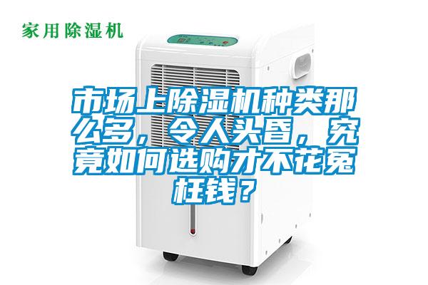 市場上除濕機種類那么多，令人頭昏，究竟如何選購才不花冤枉錢？