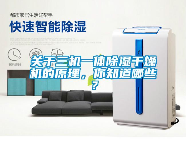 關(guān)于三機一體除濕干燥機的原理，你知道哪些？
