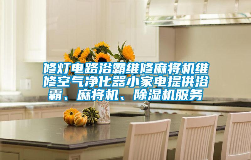 修燈電路浴霸維修麻將機(jī)維修空氣凈化器小家電提供浴霸、麻將機(jī)、除濕機(jī)服務(wù)