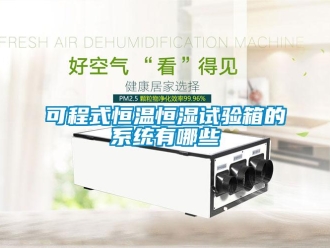 知識百科可程式恒溫恒濕試驗箱的系統(tǒng)有哪些
