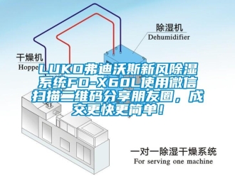 企業(yè)新聞LUKO弗迪沃斯新風(fēng)除濕系統(tǒng)FD-X60L使用微信掃描二維碼分享朋友圈，成交更快更簡單！