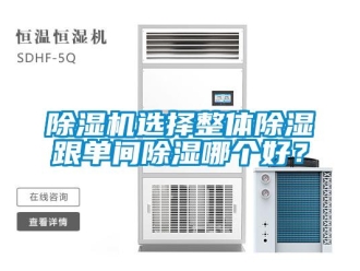 企業(yè)新聞除濕機(jī)選擇整體除濕跟單間除濕哪個好？