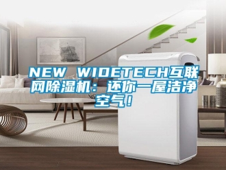 企業(yè)新聞NEW WIDETECH互聯(lián)網(wǎng)除濕機(jī)：還你一屋潔凈空氣！