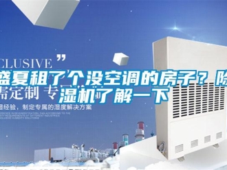 知識百科盛夏租了個(gè)沒空調(diào)的房子？除濕機(jī)了解一下