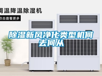 企業(yè)新聞除濕新風(fēng)凈化類型機何去何從