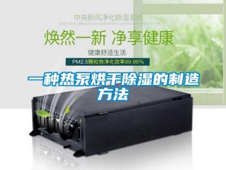 企業(yè)新聞一種熱泵烘干除濕的制造方法