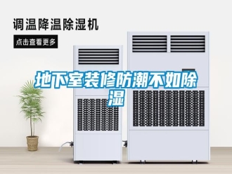 企業(yè)新聞地下室裝修防潮不如除濕