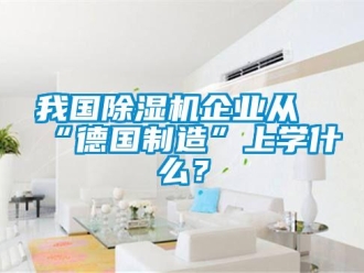 知識百科我國除濕機企業(yè)從“德國制造”上學什么？