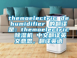 企業(yè)新聞themoelectric dehumidifier 的翻譯是：themoelectric 除濕機 中文翻譯英文意思，翻譯英語