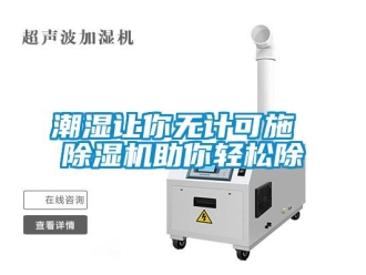 企業(yè)新聞潮濕讓你無(wú)計(jì)可施 除濕機(jī)助你輕松除